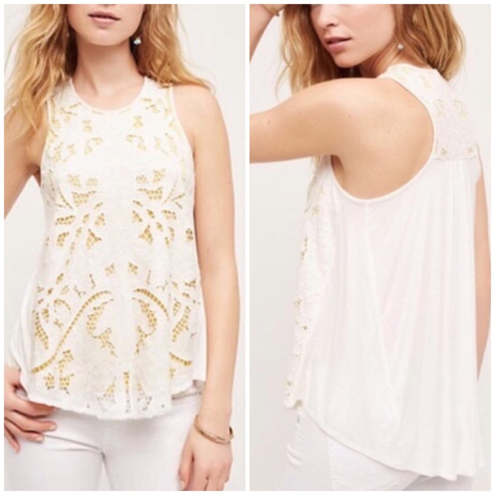 Anthropologie Akemi + Kin Lace Tank Top Small